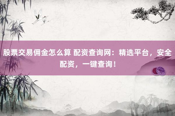股票交易佣金怎么算 配资查询网：精选平台，安全配资，一键查询！