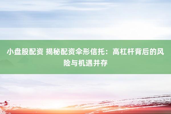 小盘股配资 揭秘配资伞形信托：高杠杆背后的风险与机遇并存