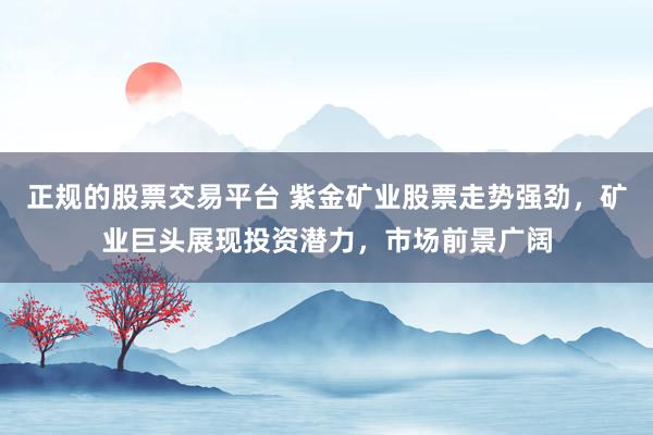 正规的股票交易平台 紫金矿业股票走势强劲，矿业巨头展现投资潜力，市场前景广阔