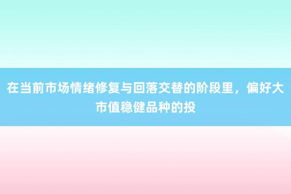 在当前市场情绪修复与回落交替的阶段里，偏好大市值稳健品种的投